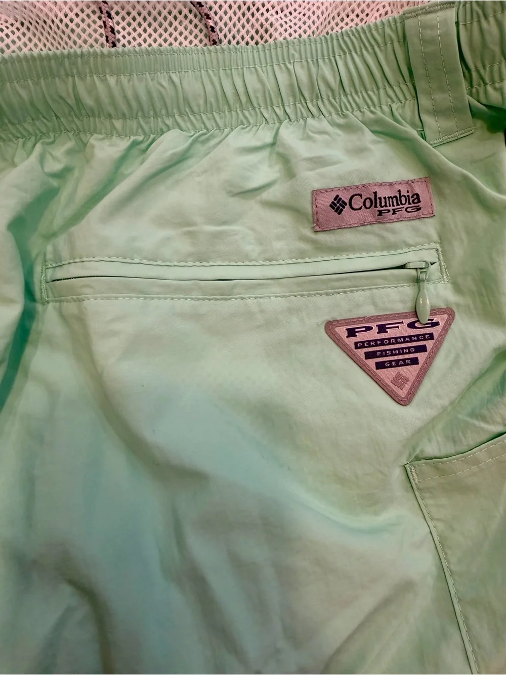Men’s Large Swimsuit UPF 50 Sun Protective Shorts - Mint - 6in Inseam
